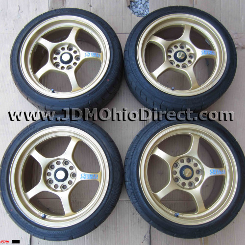 JDM Gram Lights Gold 57C Rays Wheels 16 inch 5 Lug 5x114.3 